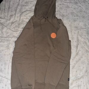 Vans Brown Hoodie with Bold Orange Graphic